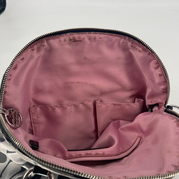 Vtg Coach Poppy Handbag Black Gray‎ Y2K Signature Logo Key Chain Charms - Picture 13 of 16